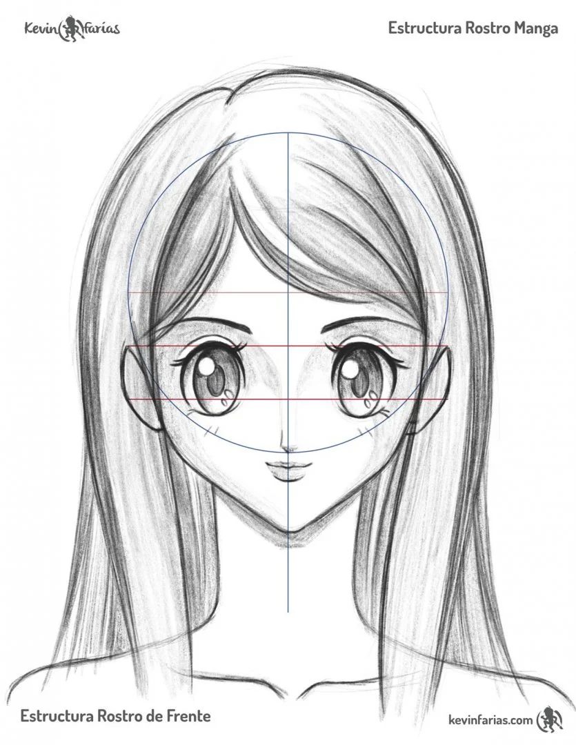 Como dibujar el rostro femenino estilo Manga