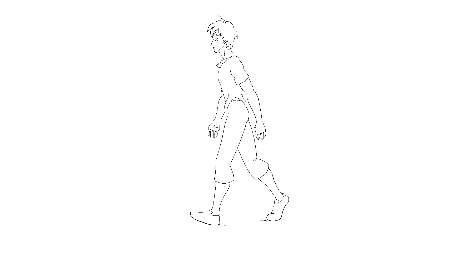 Limpieza del ciclo de caminata de perfil