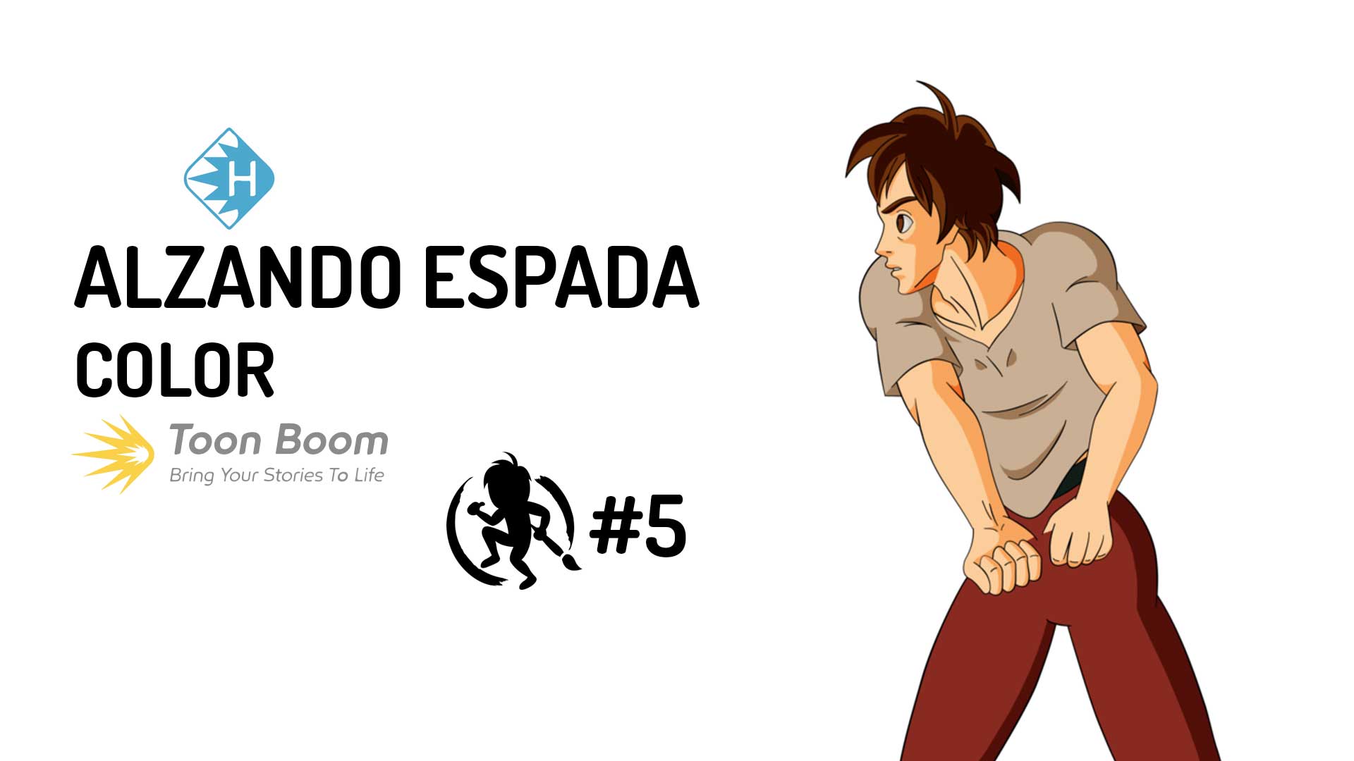 Como pintar la animación alzando una espada