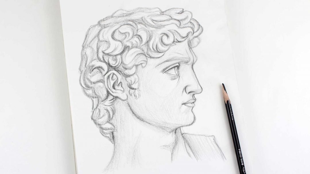 Dibujo de la cabeza de David
