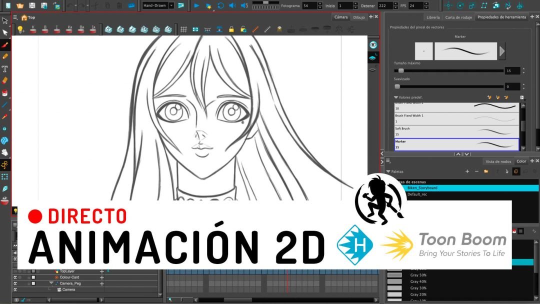 Mi primer directo de Toon Boom Harmony en Youtube