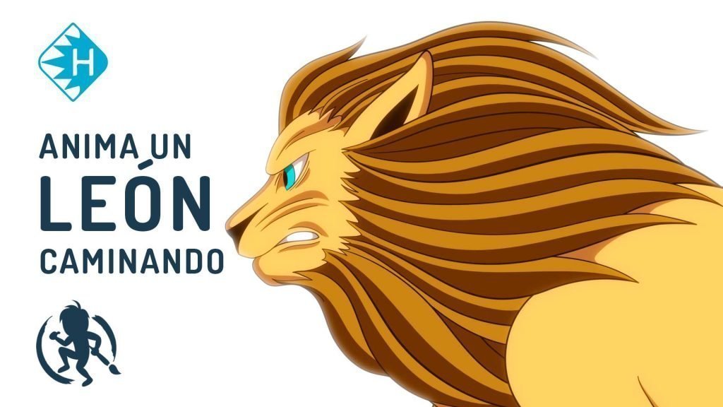 Anima un Leon caminando