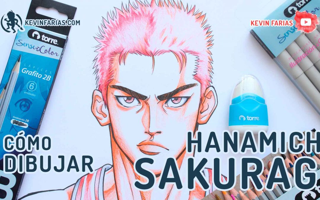 Como dibujar y pintar a Hanamichi Sakuragi