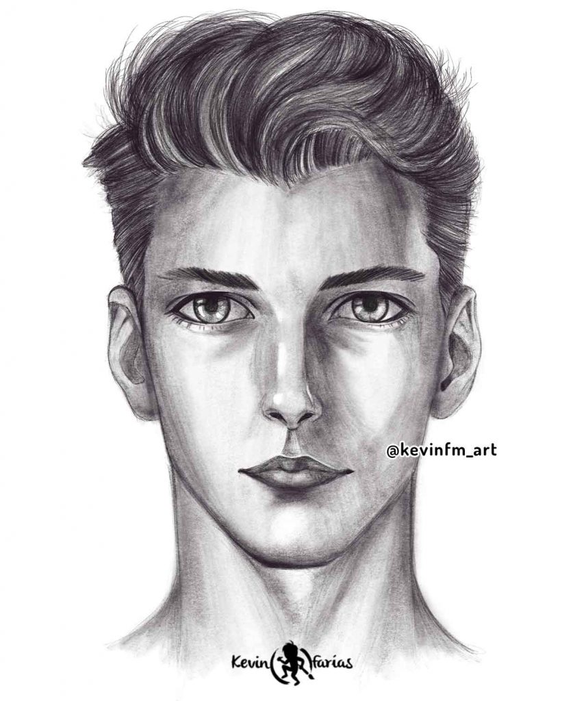 Como dibujar el rostro masculino avanzado